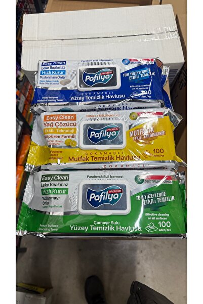 Pafilya yüzey temizlik havlusu 100 lü 3 adet