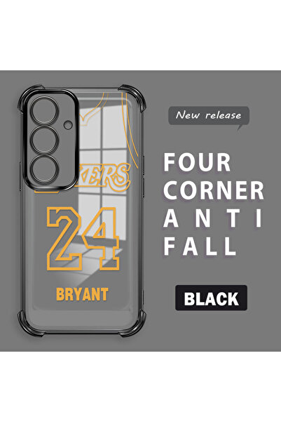 ucuc غطاء سيليكون شفاف متوافق مع سامسونج جالاكسي إس 25 بأربعة زوايا وحواف لامعة