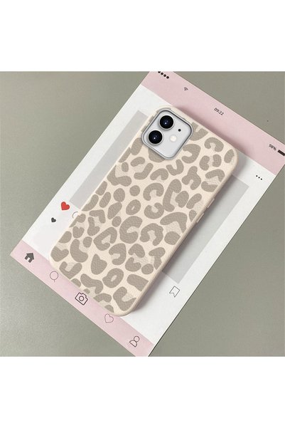 CASEVIBE iPhone 11 Uyumlu Şık leopar desenli, deri dokulu telefon kılıfı