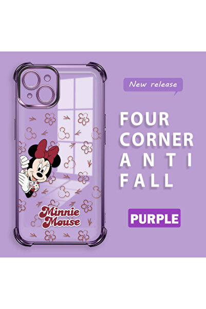 ucuc حافظة شفافة متوافقة مع آيفون 15 بلس مصنوعة من السيليكون بأربعة زوايا وحو...