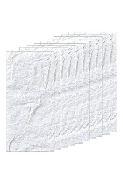 Teno Set de 10 panouri decorative exterioare Teno®, piatră ondulată, impermea...