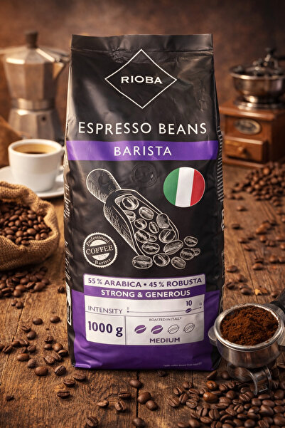 Rioba Barista Espresso Coffee Beans 1 kg – 55% Arabica 45% Robusta – (Rioba S...