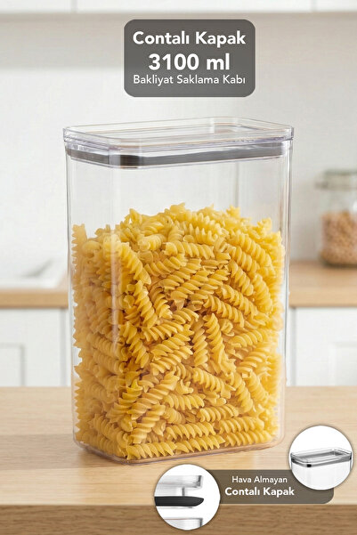 Meleni Home Pure Rectangular Storage Container - Airtight Transparent Mica Fl...