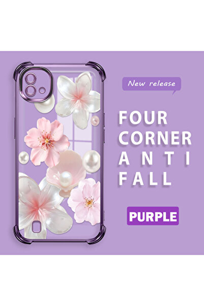 ucuc حافظة ذات حواف لامعة متوافقة مع هاتف Realme C20/C20A مصنوعة من السيليكون...