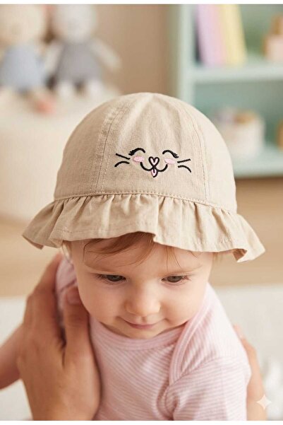 Kitti 0-18 Months Cat Printed Baby Girl Fedora Hat