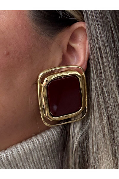 bijux by mrv Large Plate Coffee Earrings