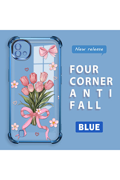 ucuc حافظة ذات حواف لامعة متوافقة مع هاتف Realme C20/C20A مصنوعة من السيليكون...