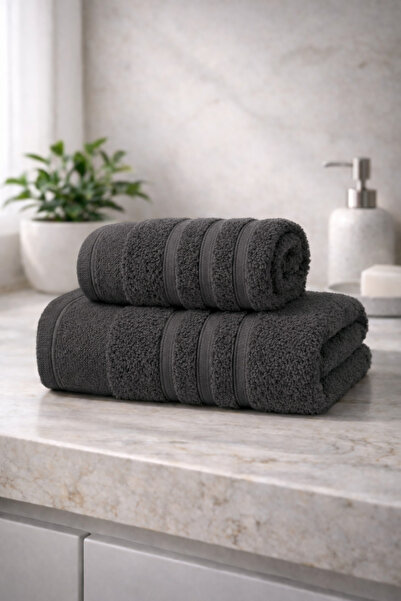 Rebeka Home Collection Ayla 2 Piece Towel Set 70X140 Bath Towel 50X85 Hand To...