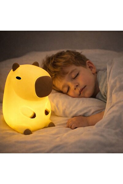 OEM 14x8cm Silicone Capybara Night Light for Kids, USB Rechargeable, 6 Color ...