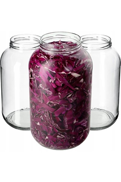 KADAX 4 buc. Borcane de 4 L, Borcan pentru miere, conserve, castraveți, lichi...