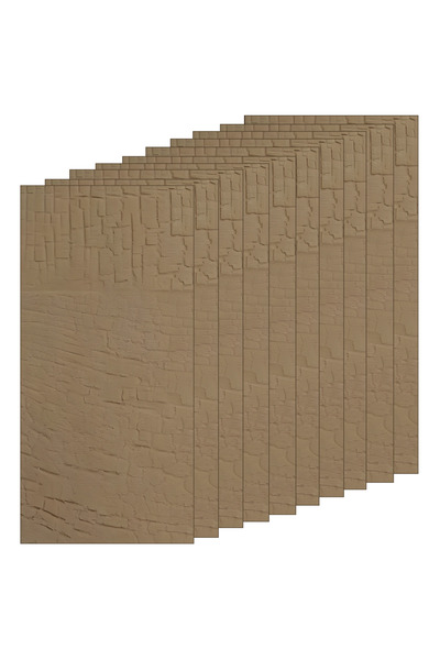 Teno Set de 10 panouri decorative exterioare Teno®, cărămidă lustruită, imper...