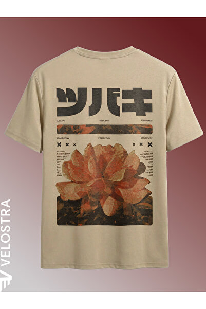 Velostra Unisex Γυναικεία Ανδρικά Κομψά Floral με τύπωμα oversized Άνετα Βαμβ...