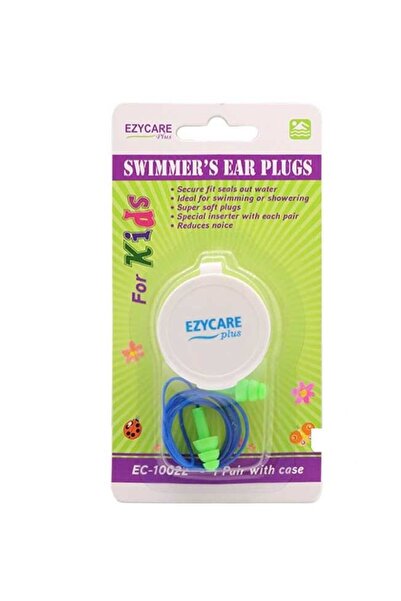EzyCare سدادات أذن للسباحين من إيزي كير للأطفال، زوج واحد، رقم المنتج 10022