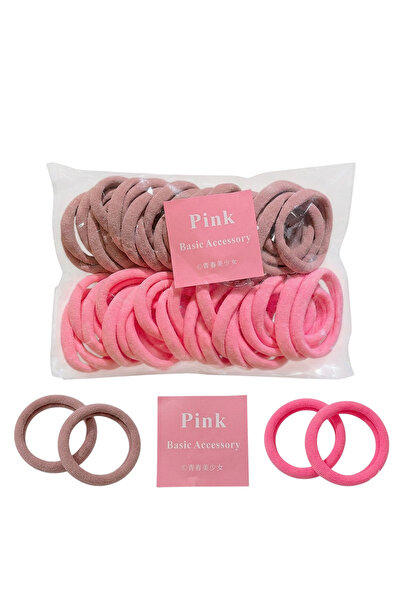 Bidani Ultimate Daily Essentials Hair Band Sets – 50pc Packs- Pink
