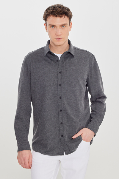 ALTINYILDIZ CLASSICS Men's Anthracite Cotton Pack Comfort Fit Relaxed Cut Cla...