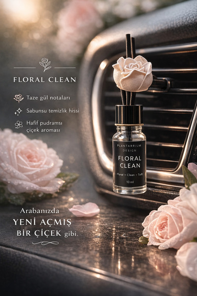 Plantarrium Design Oto Difüzör & Araç Kokusu – Floral Clean - 10ml