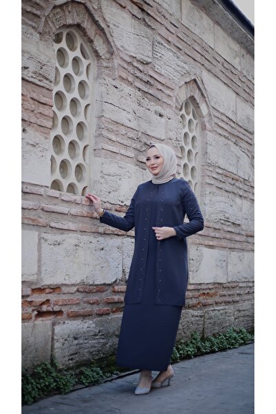 Moda İncir Rochie de maternitate mărime mare, cu pelerină și aplicații de pie...