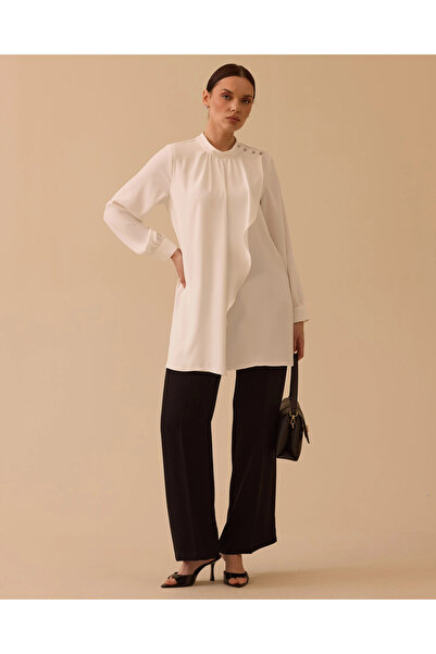 SCL Omuz Detaylı Fırfır Görünümlü Bluz