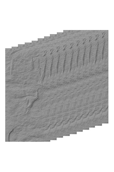 Teno Set de 10 panouri decorative exterioare Teno®, piatră ondulată, impermea...