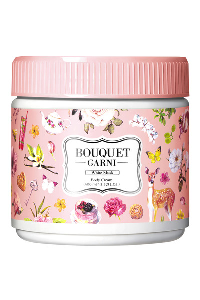 Bouquet Garni كريم الجسم المغذي العميق بالمسك الأبيض - كريم الجسم المرطب المك...