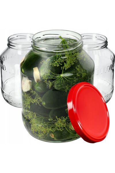 KADAX 4x Jar 2.5 L Jars Jar for Honey Preserves Cucumbers Liqueurs Glass Fi 100