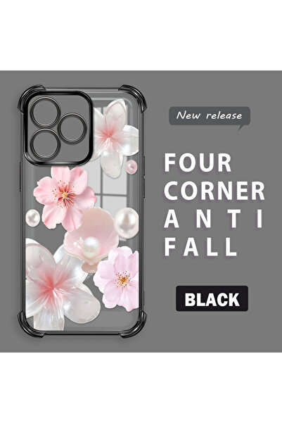 ucuc غطاء حماية شفاف متوافق مع هاتف Realme C51، مصنوع من السيليكون بأربع زواي...