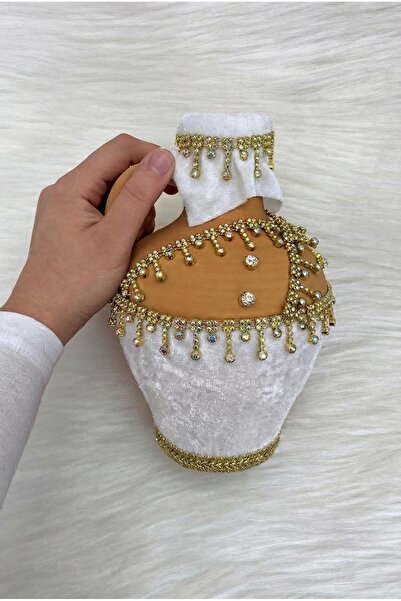 ZEYMERADE اختبار أبيض، مخمل اختبارات ليلة الزفاف الفاخرة المزينة بالأحجار الل...