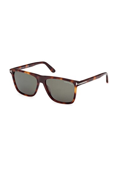 Tom Ford TF 0832S 53N 57 Fletcher Unisex Kare Kırçıllı Kahverengi Kemik Güneş...