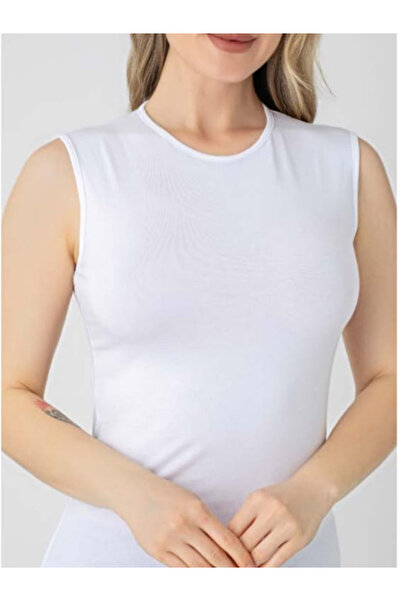 Sweet Cotton Women's White Crew Neck Sleeveless Undershirt / Spaghetti Strap ...