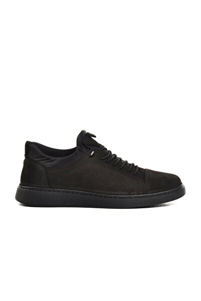 Aspor Black Nubuck Men's Casual Shoes