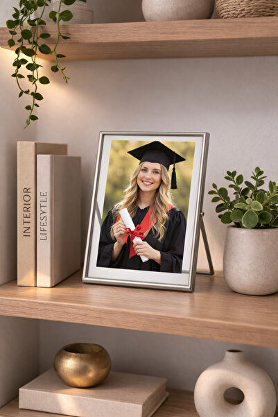 MİS KİTCHEN Metal Photo Frame Double Glass Desktop Bookshelf Picture Frame Mo...