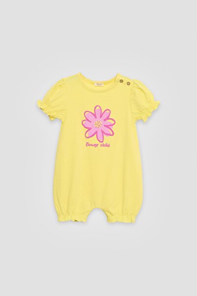 TYESS BSC BG Store Kız Bebek Sarı Tulum