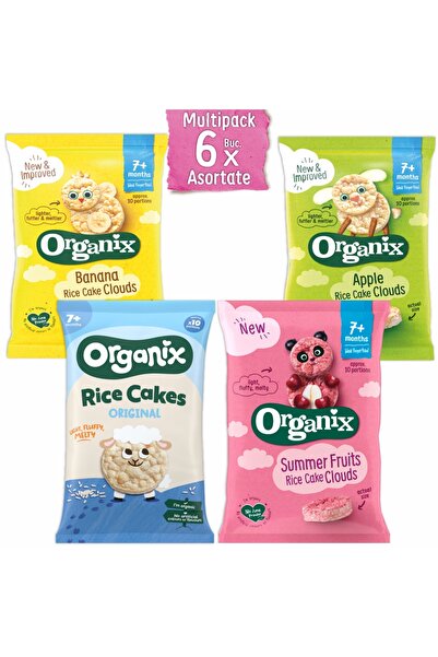 Organix Multipack CLOUDS - RONDELE ECOLOGICE (BIO) DIN OREZ, MERE, BANANE, FR...