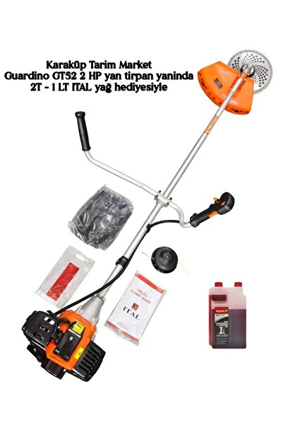 İtal Guardino GT52 Benzinli Yan Tırpan 2 HP / Askılık + Misina Başlık + Daire...