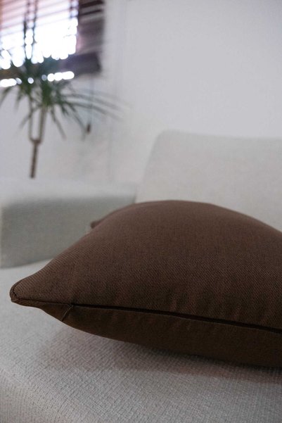 GOCCIA HOME 4-Piece Throw Pillow Cover Cotton Textured Soft Sofa Backrest Gift Can Be Customized with Punching