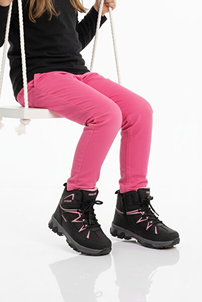 Aspor Black Pink Fleece Pack Girls' Outdoor Boots