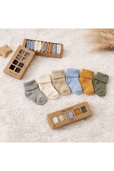 Happy Baby Butik مجموعة جوارب للأطفال متعددة الألوان 100% قطن مكونة من 6 قطع،...