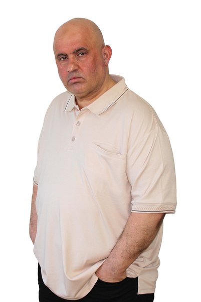 Ramon Miele Men's Large Size Pocketed Polo Collar T-Shirt