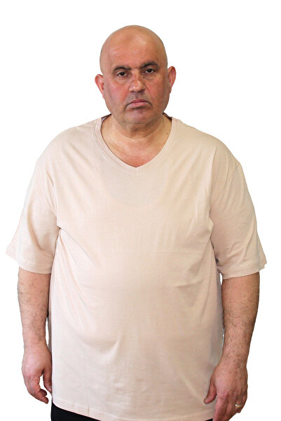 Ramon Miele Men's Plus Size Basic V-Neck T-Shirt