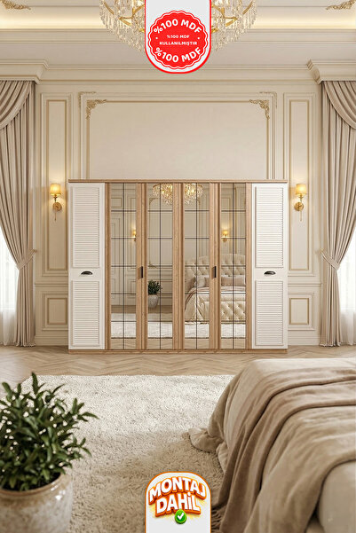 İMBAŞ Aura 6 Kapaklı Gardırop %100 MDF