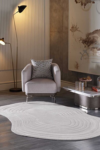 GÜMÜŞSUYU Lugano Art 19040 Tozumaz Üç Boyutlu Özel Şekilli Tasarım Halı