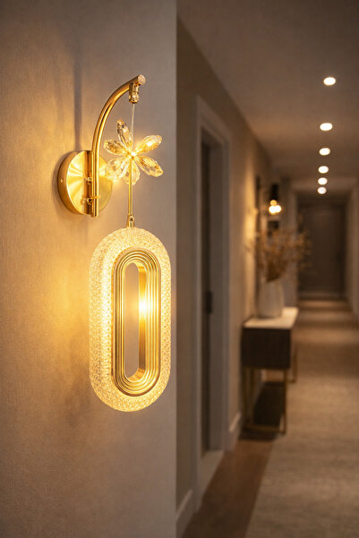 Store 3 Renkli LED Kristal Duvar Aplik Elektrikli Modern Dekoratif Aydınlatma
