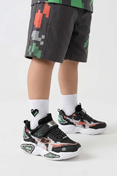 M.P. M.P 261-3602FT Παπούτσια πεζοπορίας για αγόρια Μαύρα - Πράσινα