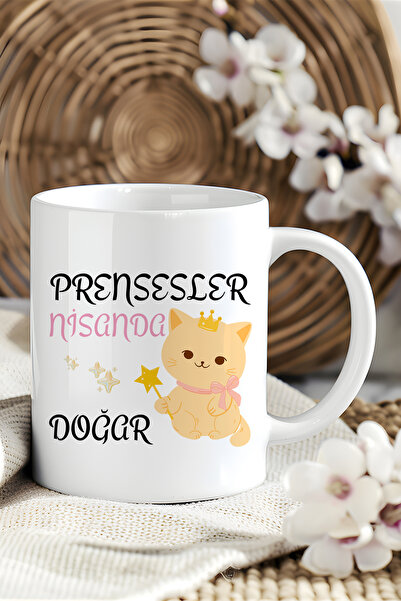 qoeuyl boutique Princesses Are Born in Nisanda Crowned Cat Printed Birthday G...