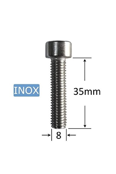 inox Surub M8x35mm Cap Cilindric Imbus DIN 912 - 50 buc/cutie