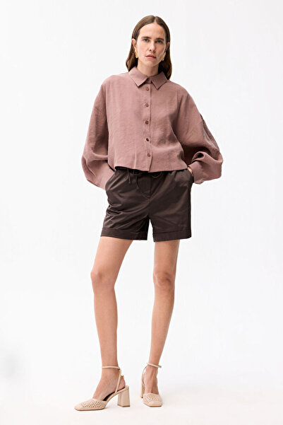 adL Beli Fırfırlı Önden Bağcıklı Şort