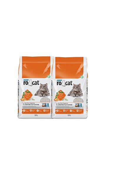 Rocat Portakal Kokulu Beyaz Bentonit Kedi Kumu (2 X10 L)