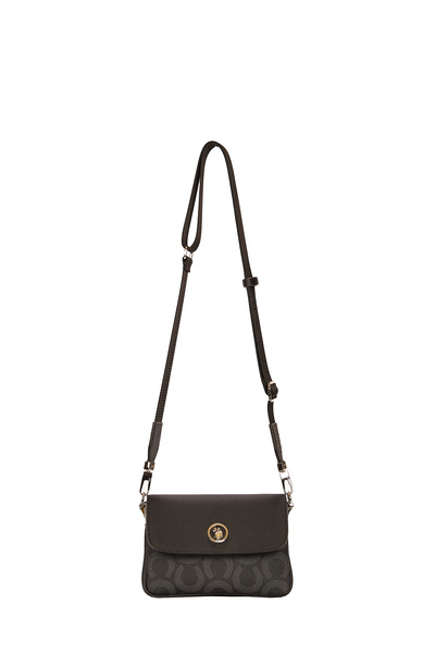 U.S. Polo Assn. المرأة السوداء حقيبة ساعي البريد Us24204