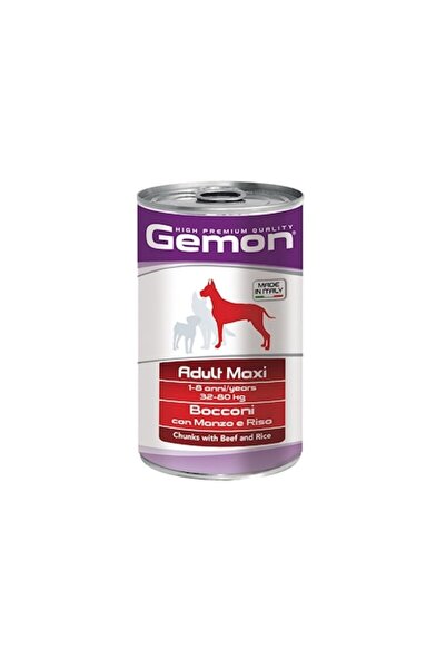 Gemon Hrană umedă pentru câini, Maxi Adult, Vită și Orez, 1250 g