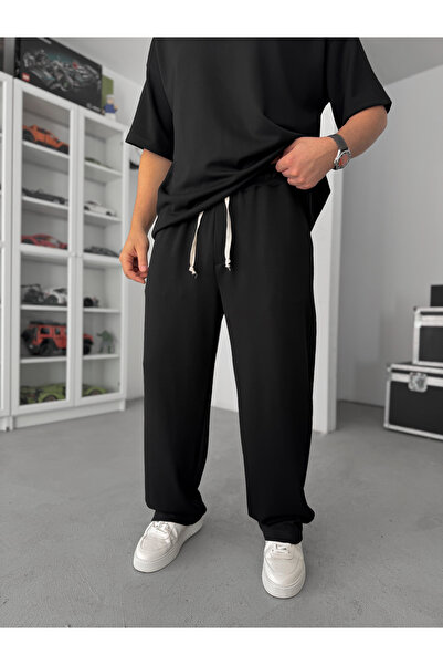 BYBASICMAN Μαύρη Μοντάλ Υφασμάτινη Φαρδιά Φόρμα JJ-137